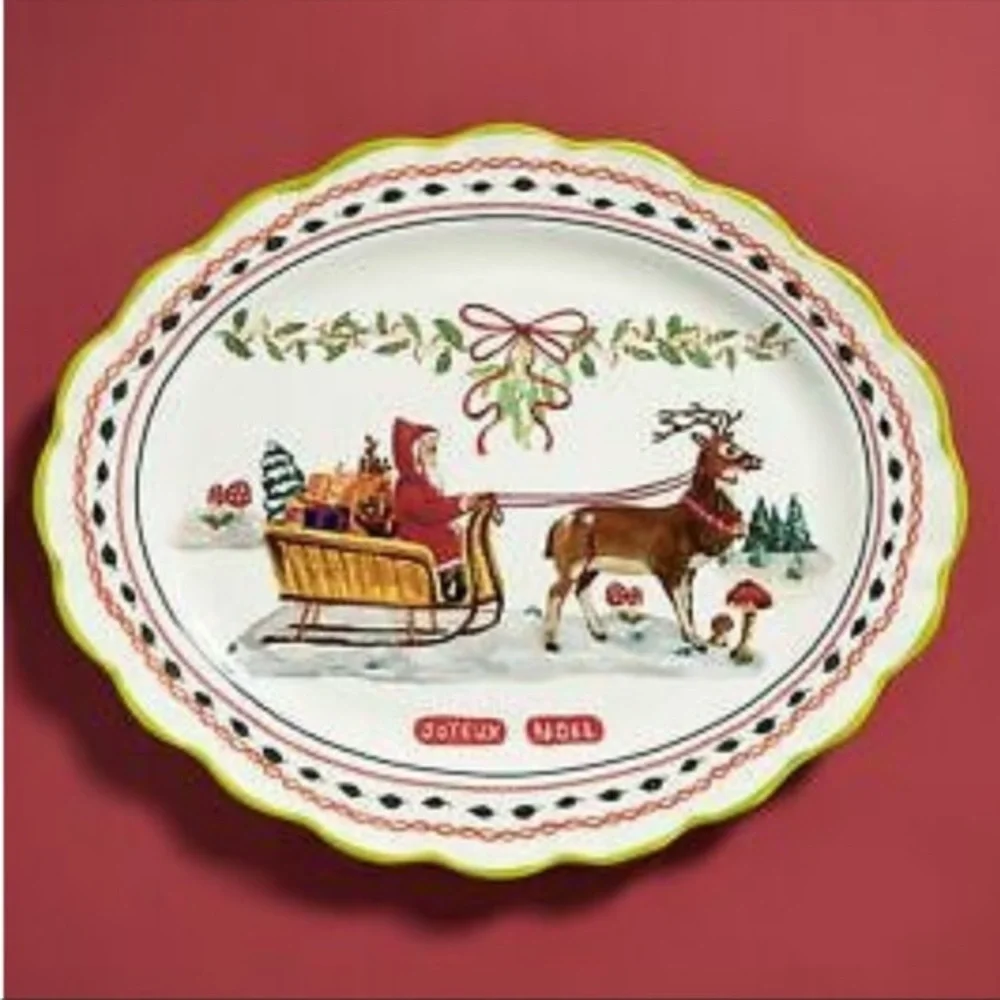 Nathalie Lete Santa's Sleigh Serving Platter